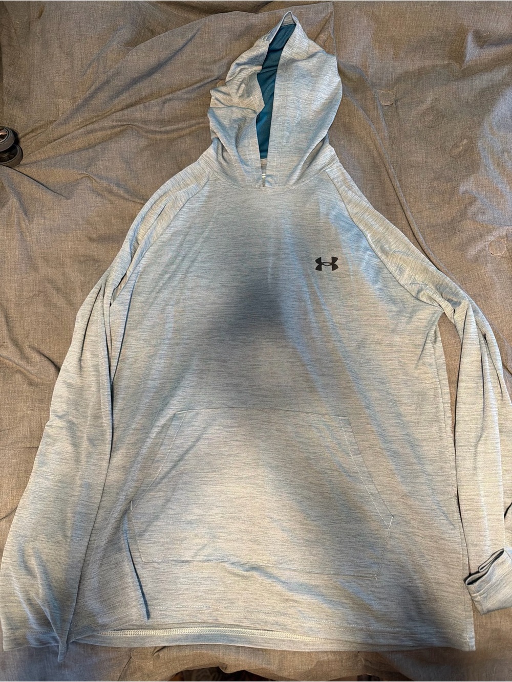 LG Men's Heather Light Gray Hooded Pullover